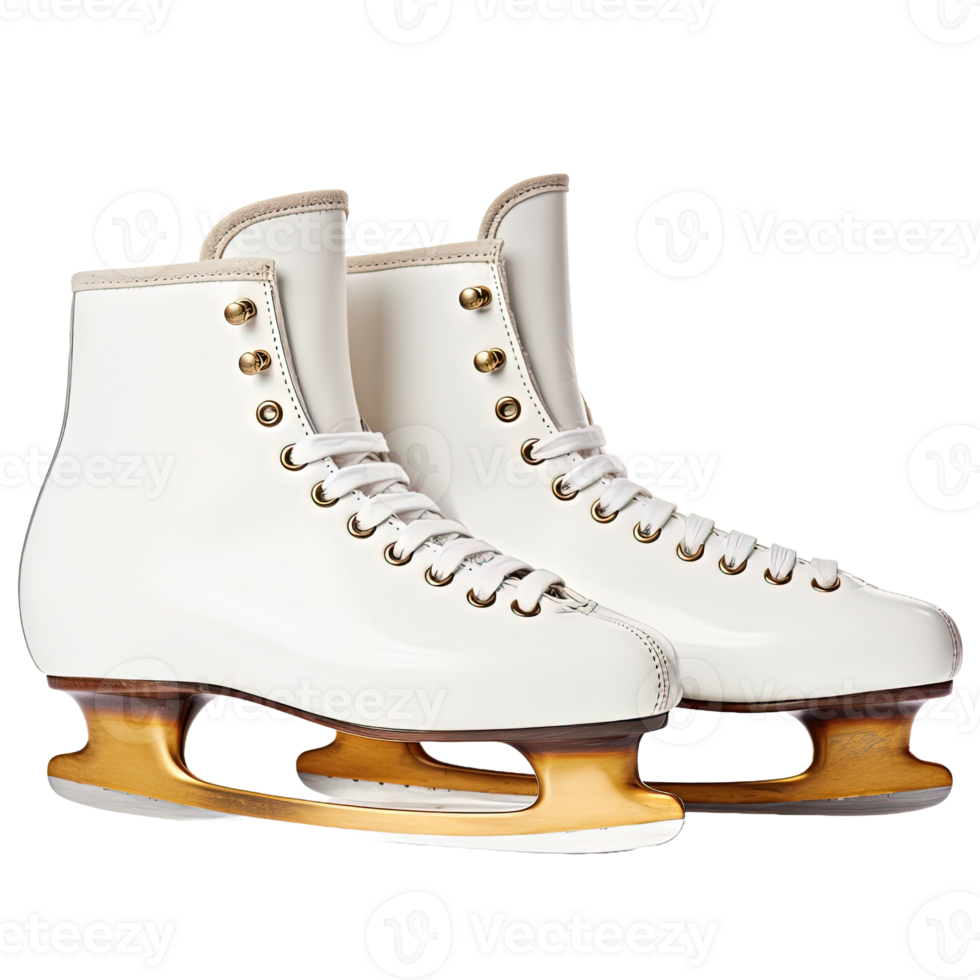 Pair of Figure Ice Skates on isolated Background. png