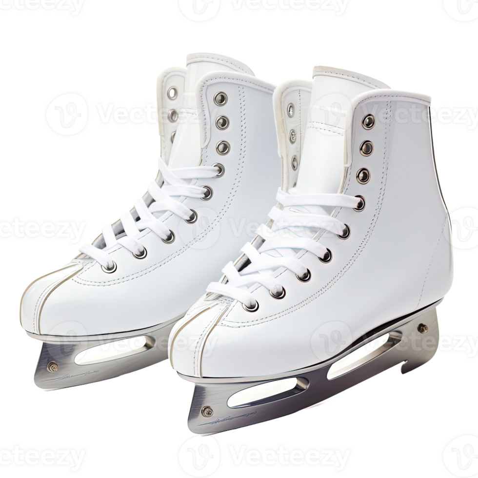 Pair of Figure Ice Skates on isolated Background. png
