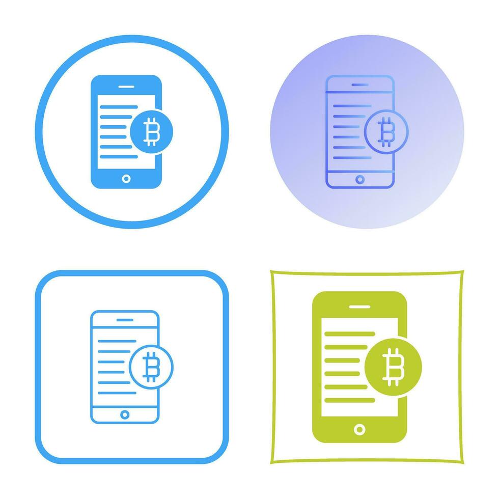 Bitcoin Mobile Vector Icon