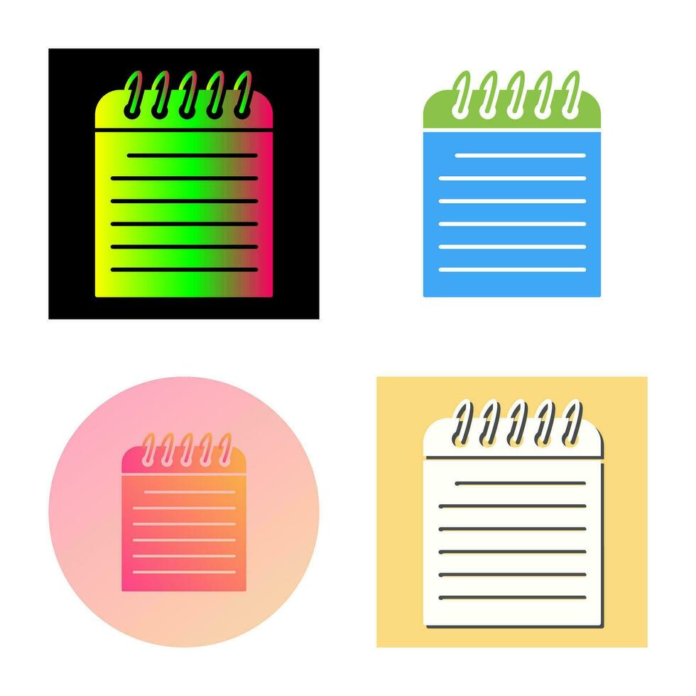 Unique Note Vector Icon