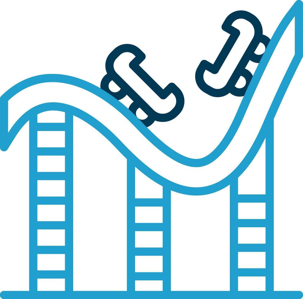 Shopping Roller Coaster Vector Icon Design