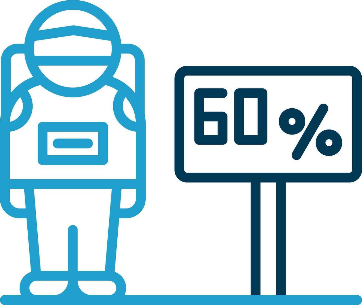 Discounted Astronaut Vector Icon Design