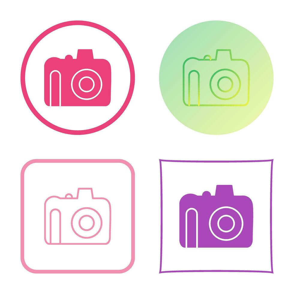 Unique DSLR Camera Vector Icon