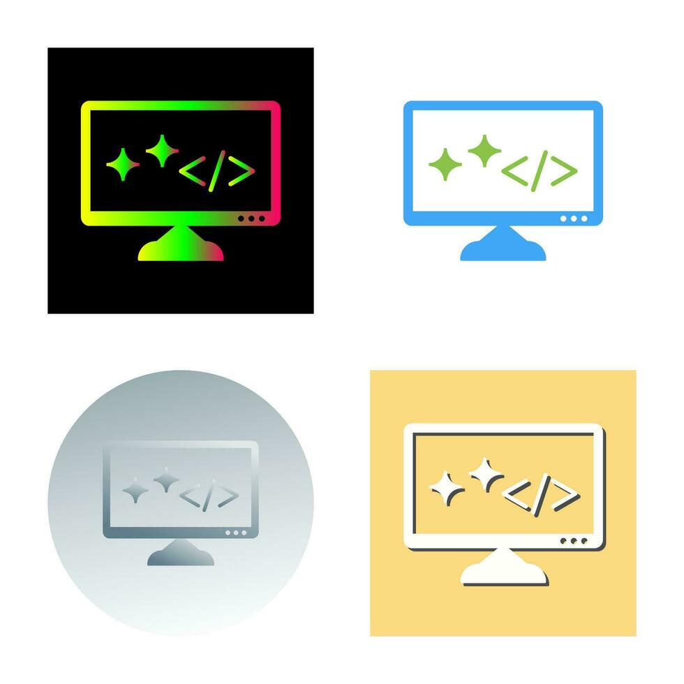 Unique Clean Code Vector Icon