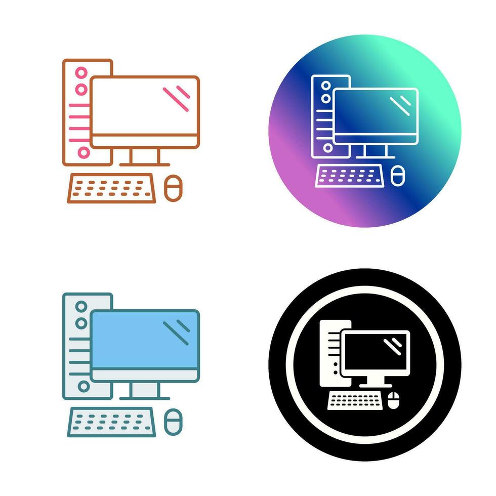 icono de vector de computadora