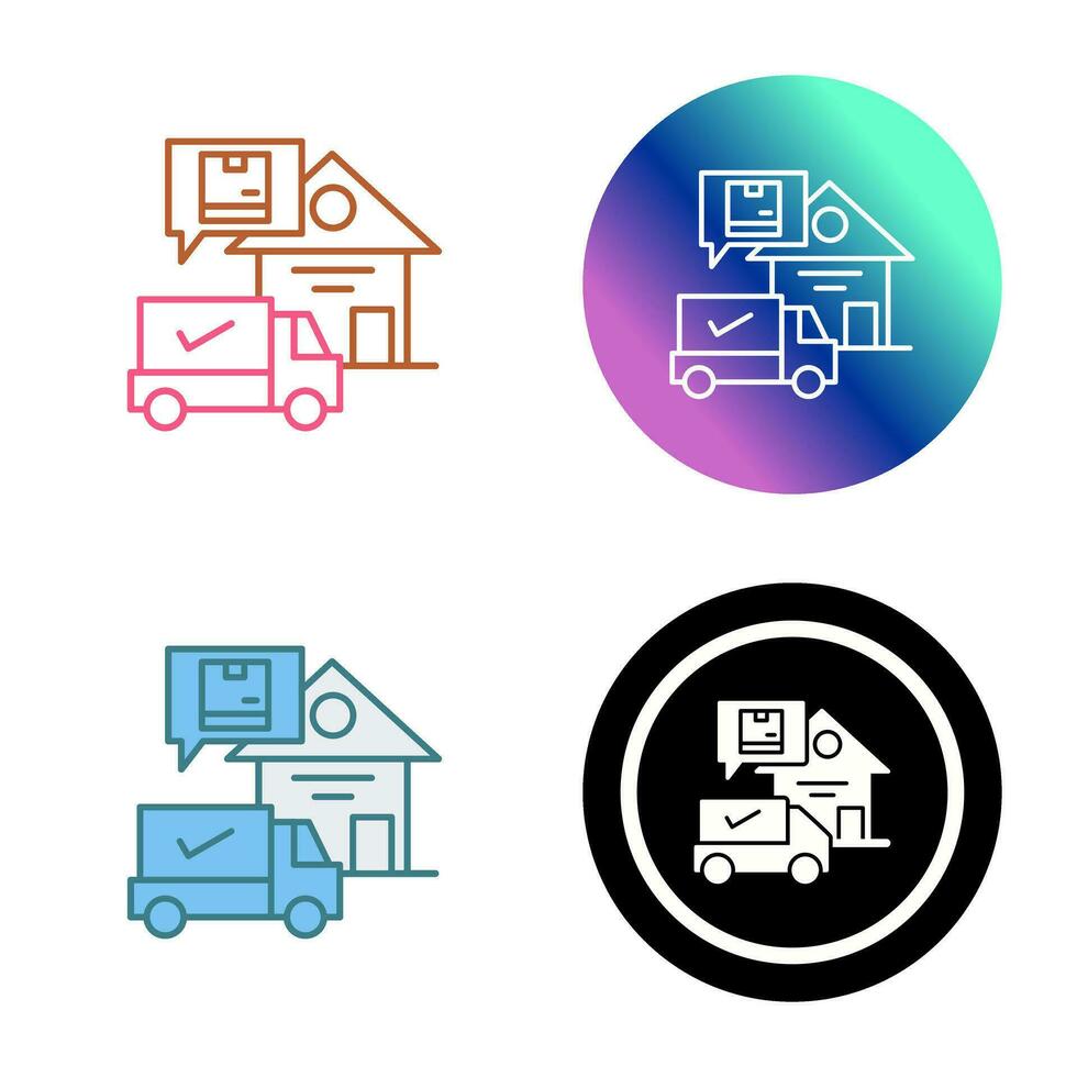 Package Receiving Vector Icon