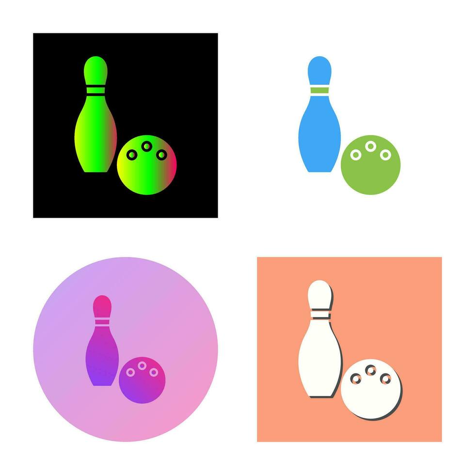 Unique Bowling Vector Icon