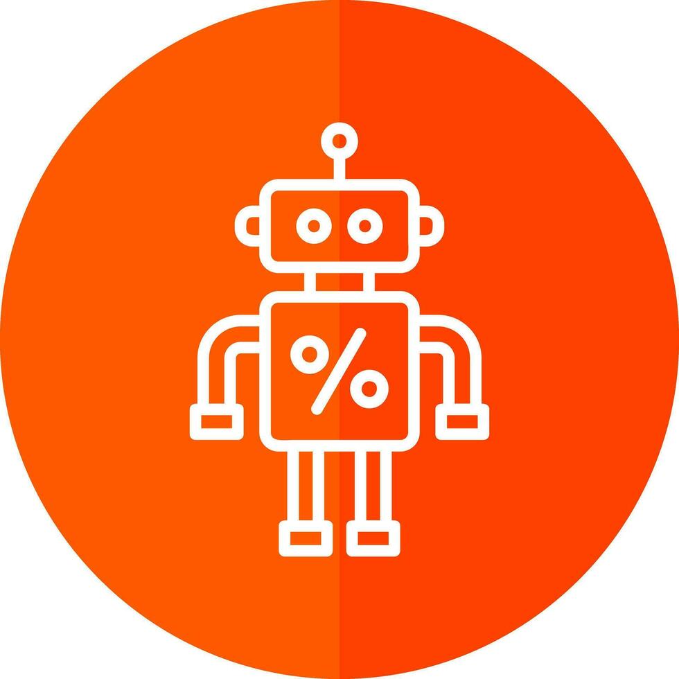 Discounted Robot Vector Icon Design