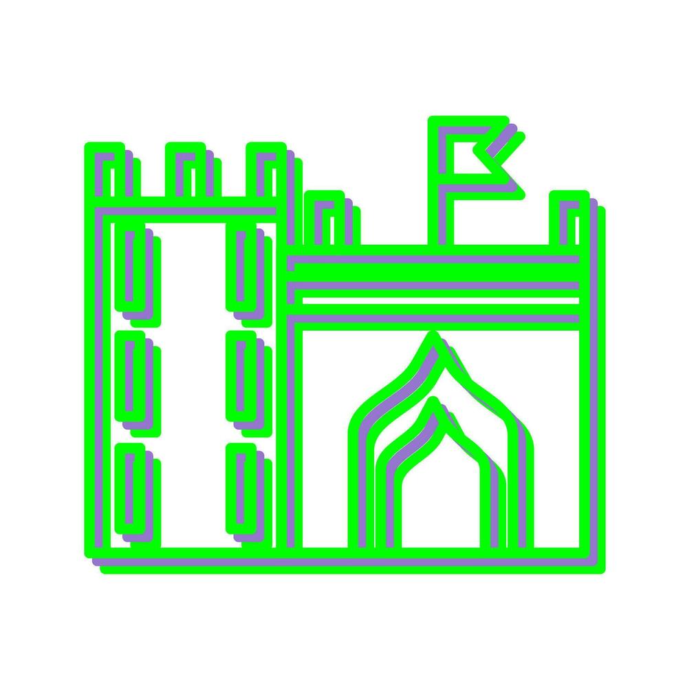 Castle with Flag Vector Icon