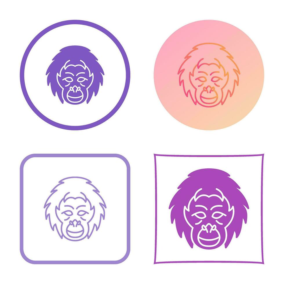 Orangutan Vector Icon
