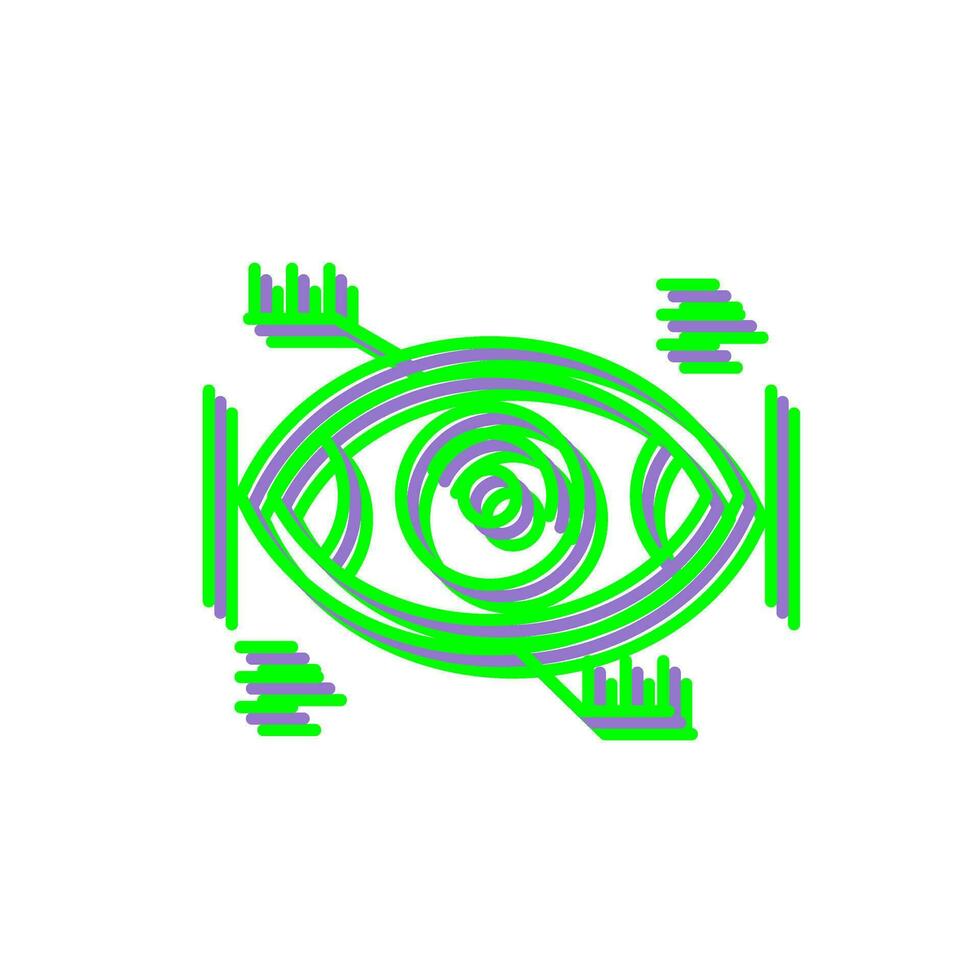 icono de vector de reconocimiento ocular