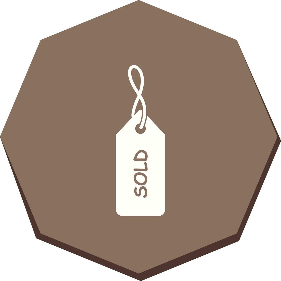 Unique Sold Tag Vector Icon