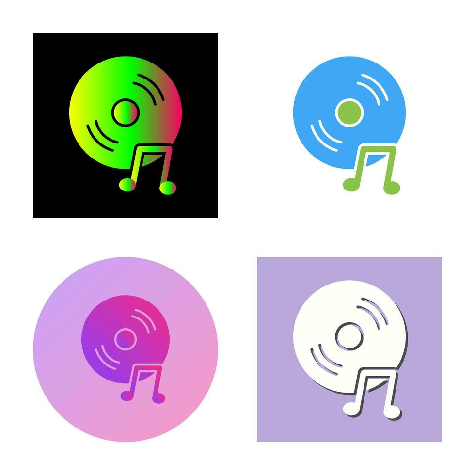 Unique Music CD Vector Icon