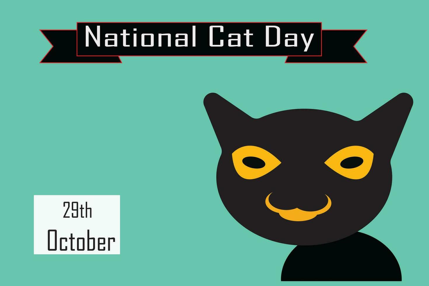 Background for the national cat day on October 29 Happy animals vector