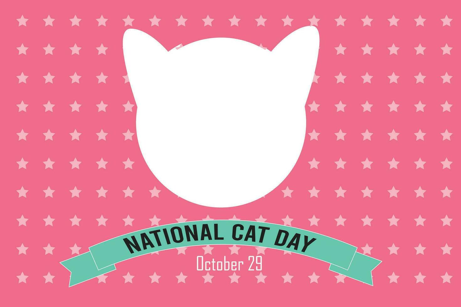 Background for the national cat day on October 29 Happy animals vector