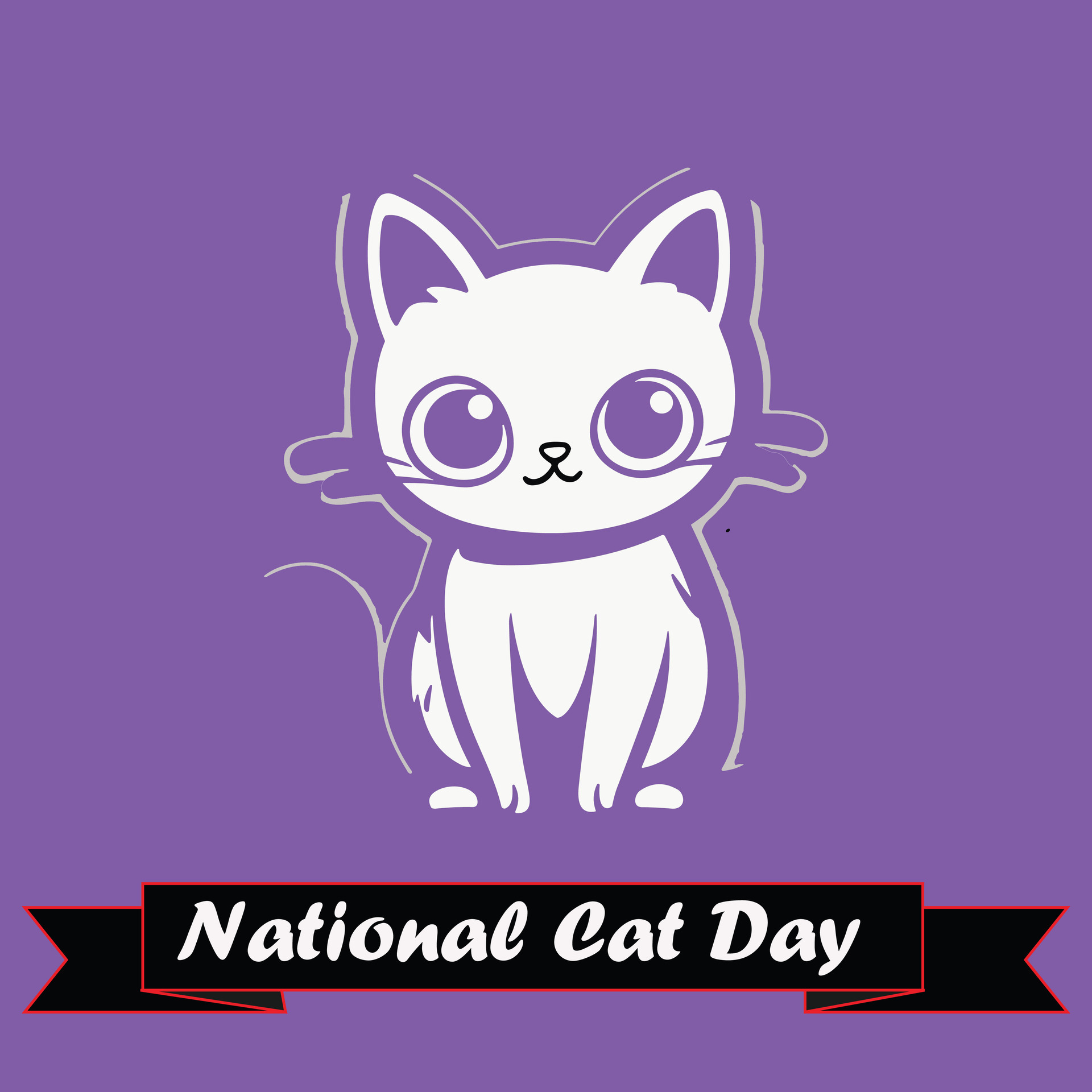 Background for the national cat day on October 29 Happy animals 31139028 Vector Art at Vecteezy
