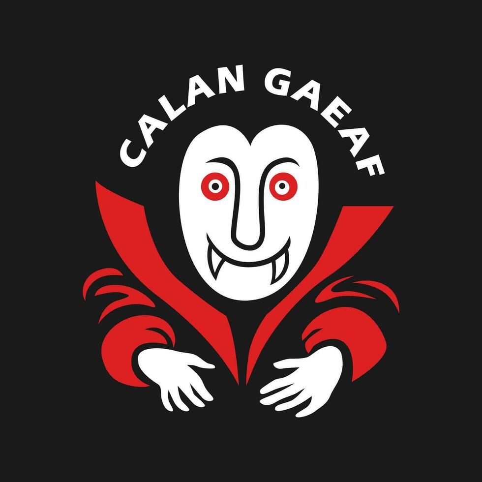 stiker of calan gaeaf halloween vector image illustration