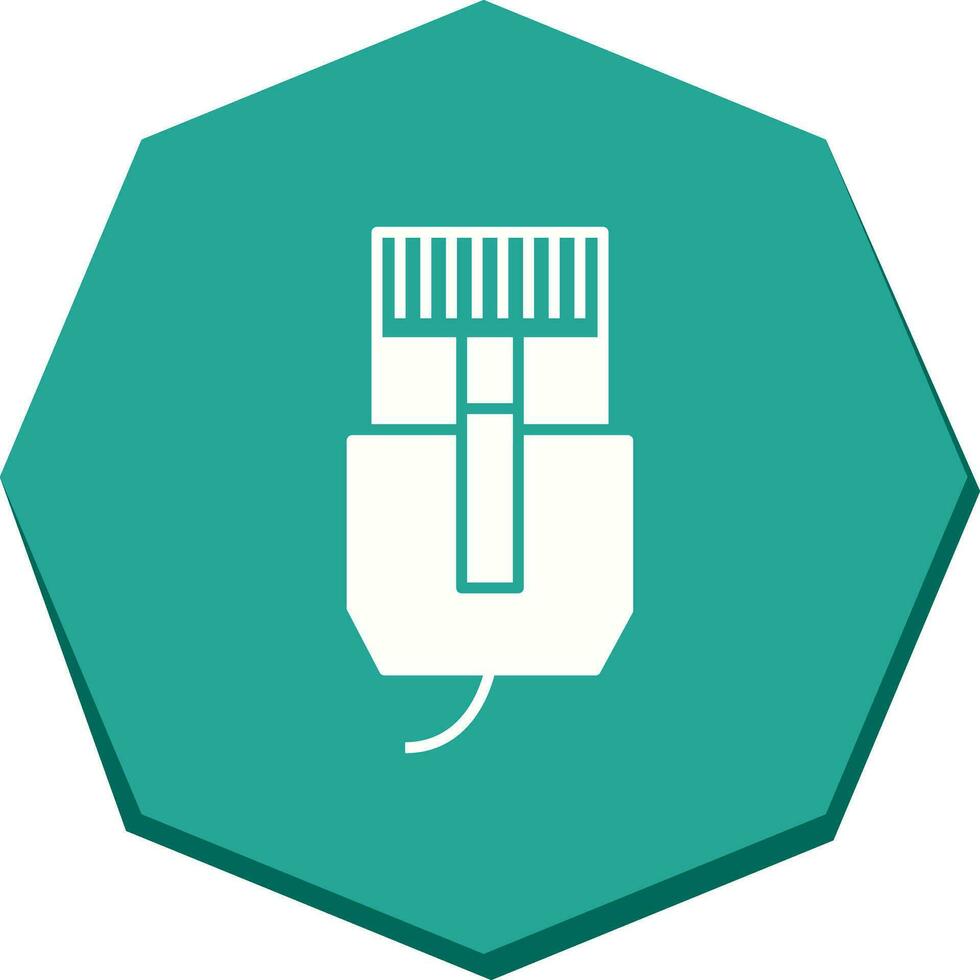 Unique Internet Cable Vector Icon