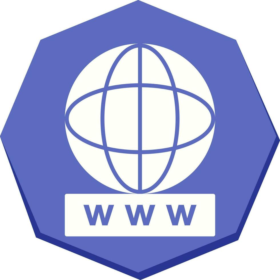 icono de vector de world wide web único