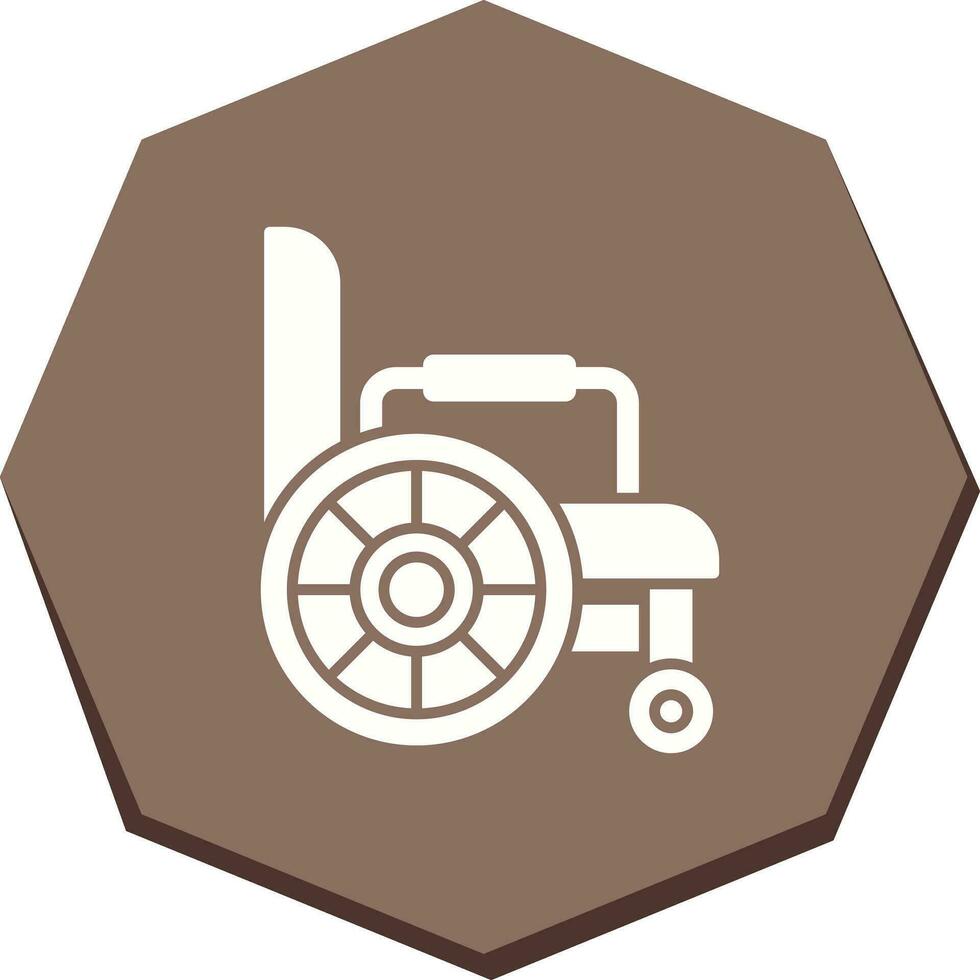 icono de vector de silla de ruedas