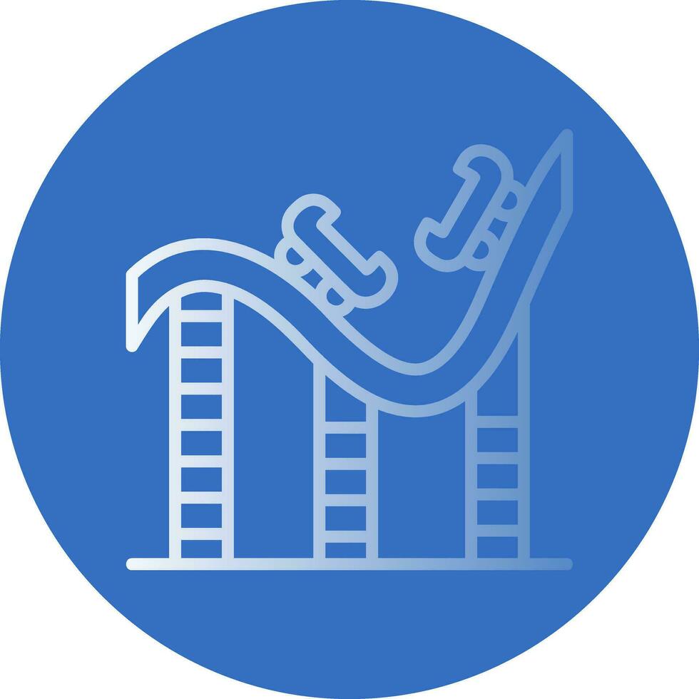 Shopping Roller Coaster Vector Icon Design