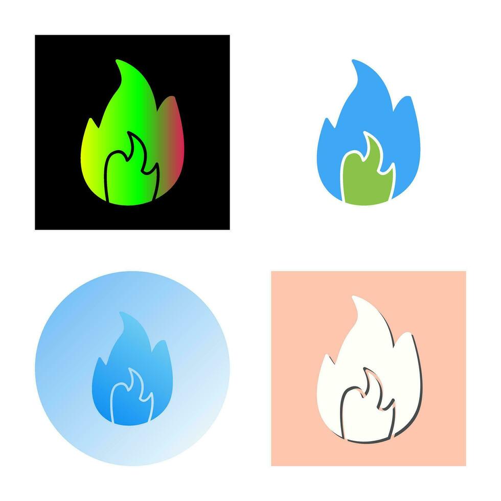 Unique Flame Vector Icon