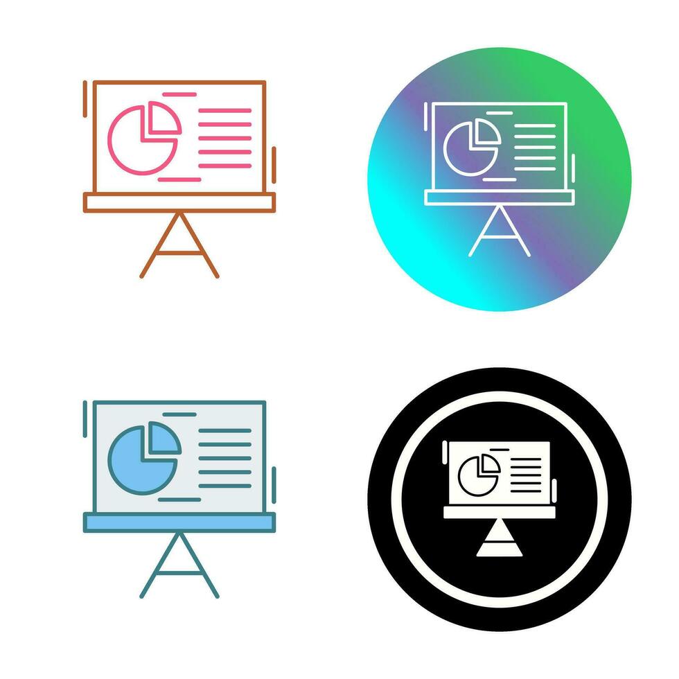 icono de vector de gráfico circular