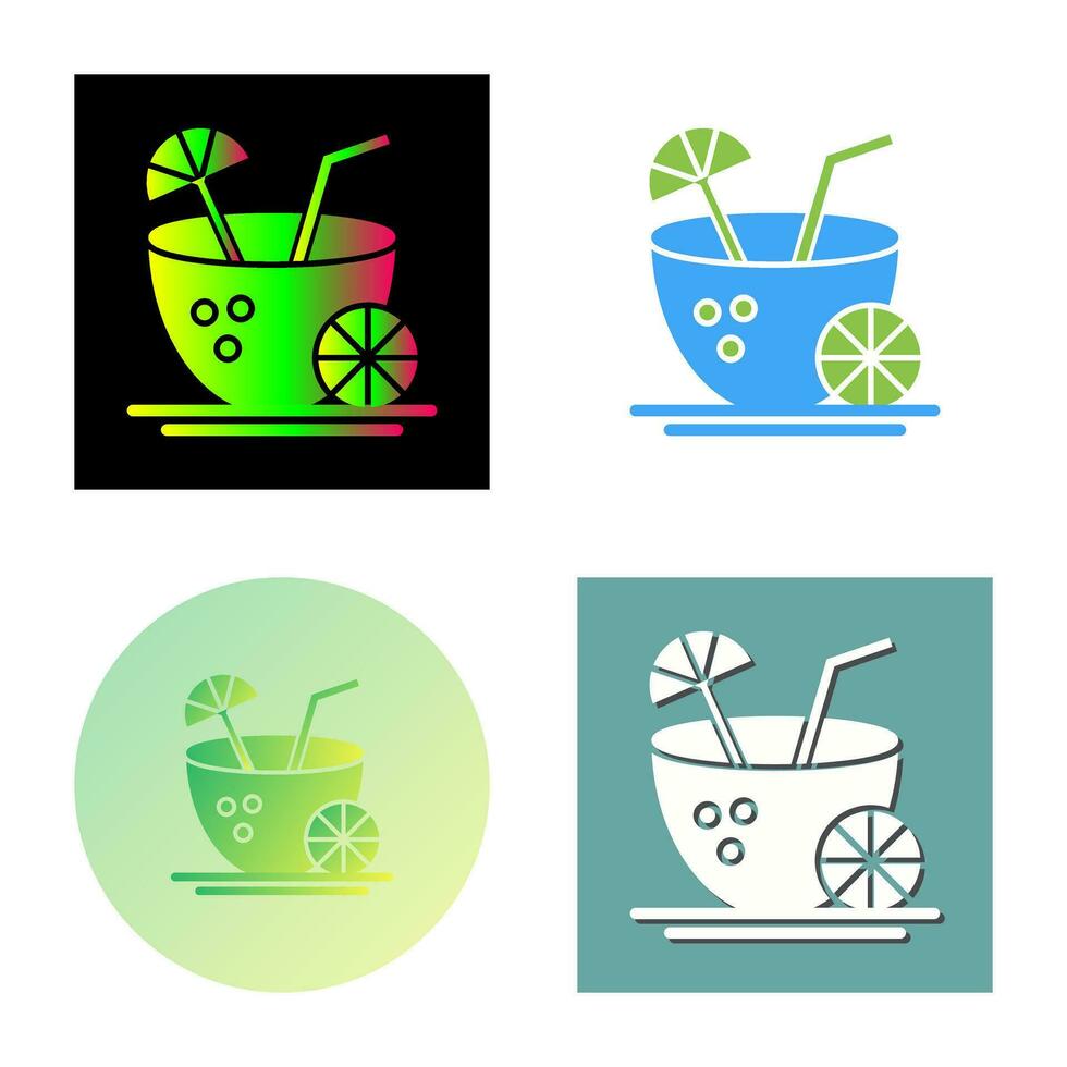 Coconut Drink Vector Icon