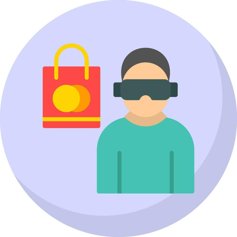 compras vr auriculares vector icono diseño