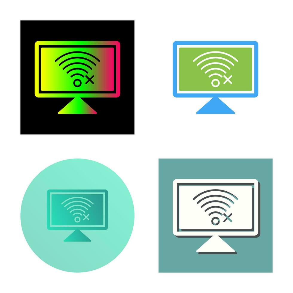 Disconnected Network Vector Icon