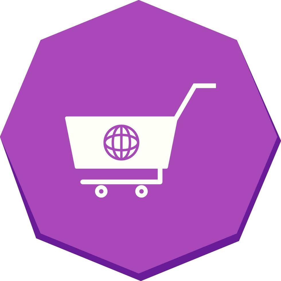 Unique Global Shopping Vector Icon