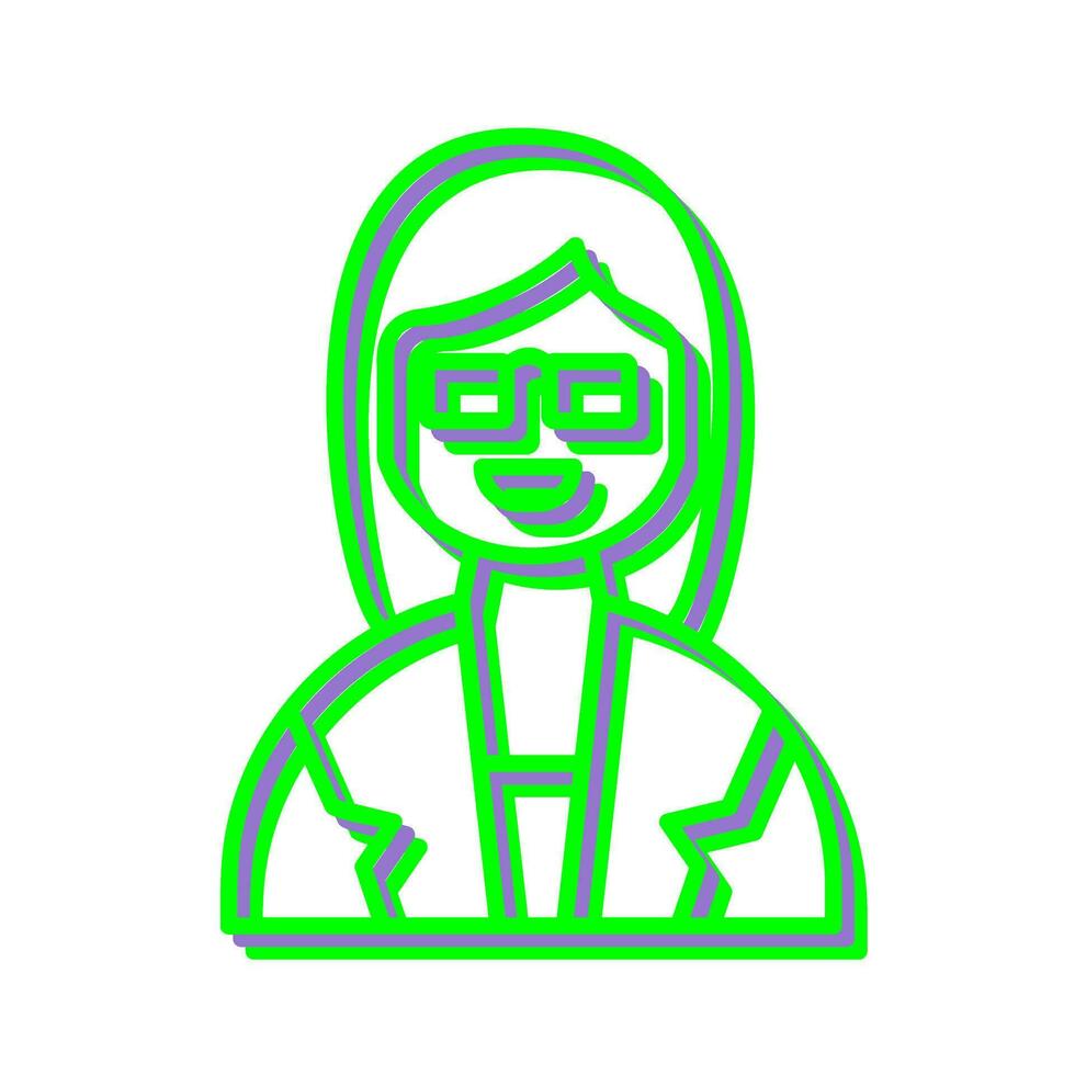 Unique Female Professor Vector Icon