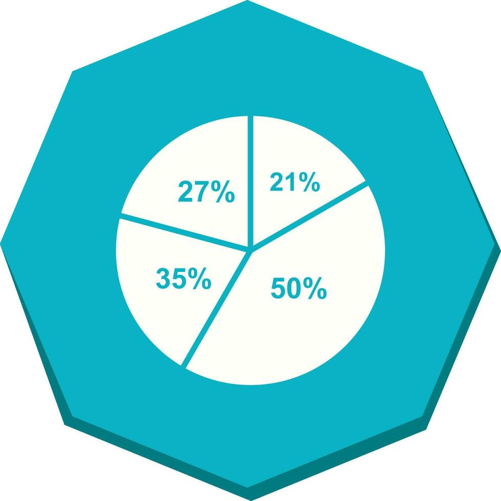 icono de vector de gráfico circular