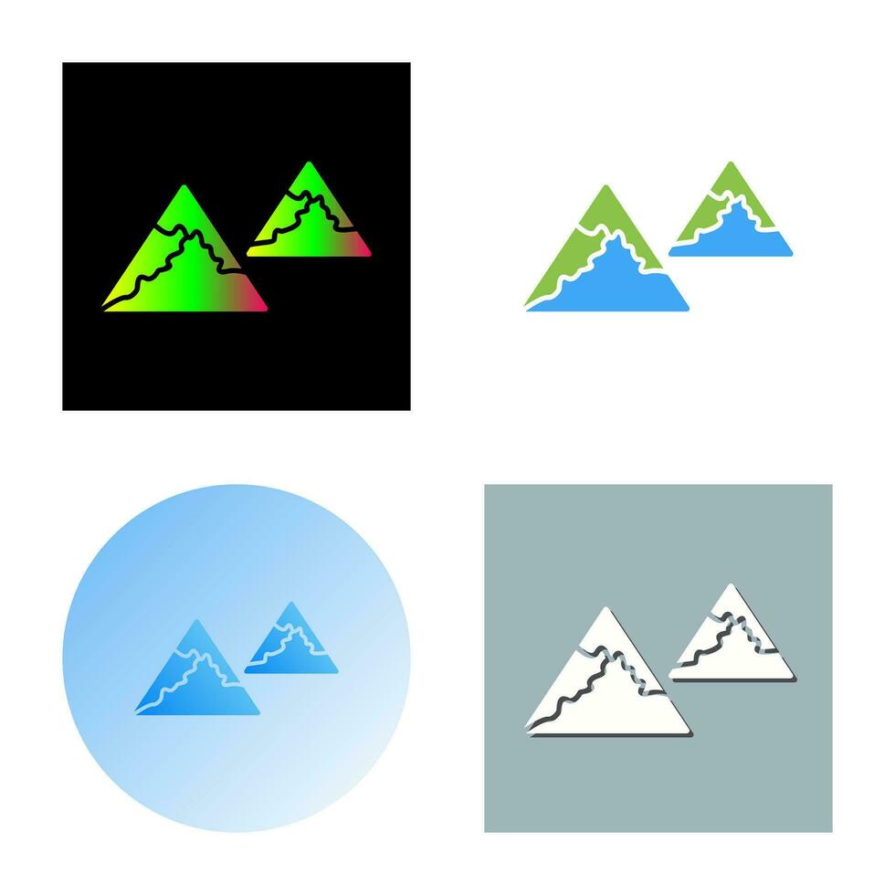 Unique Mountains Vector Icon