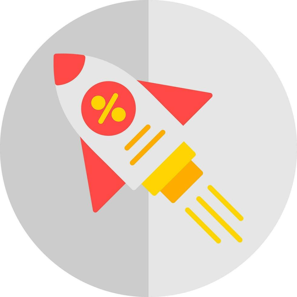 Discounted Spaceship Vector Icon Design