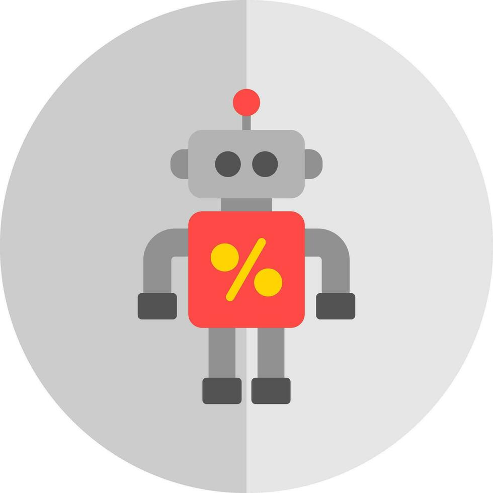 Discounted Robot Vector Icon Design