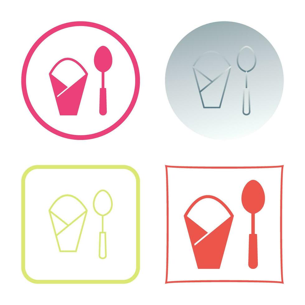 Spoon and Napkin Vector Icon