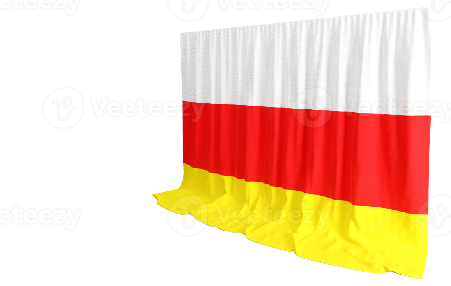 South Ossetia Flag Curtain in 3D Rendering called Flag of South Ossetia png