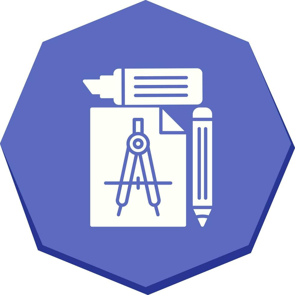 icono de vector de herramientas de estudio