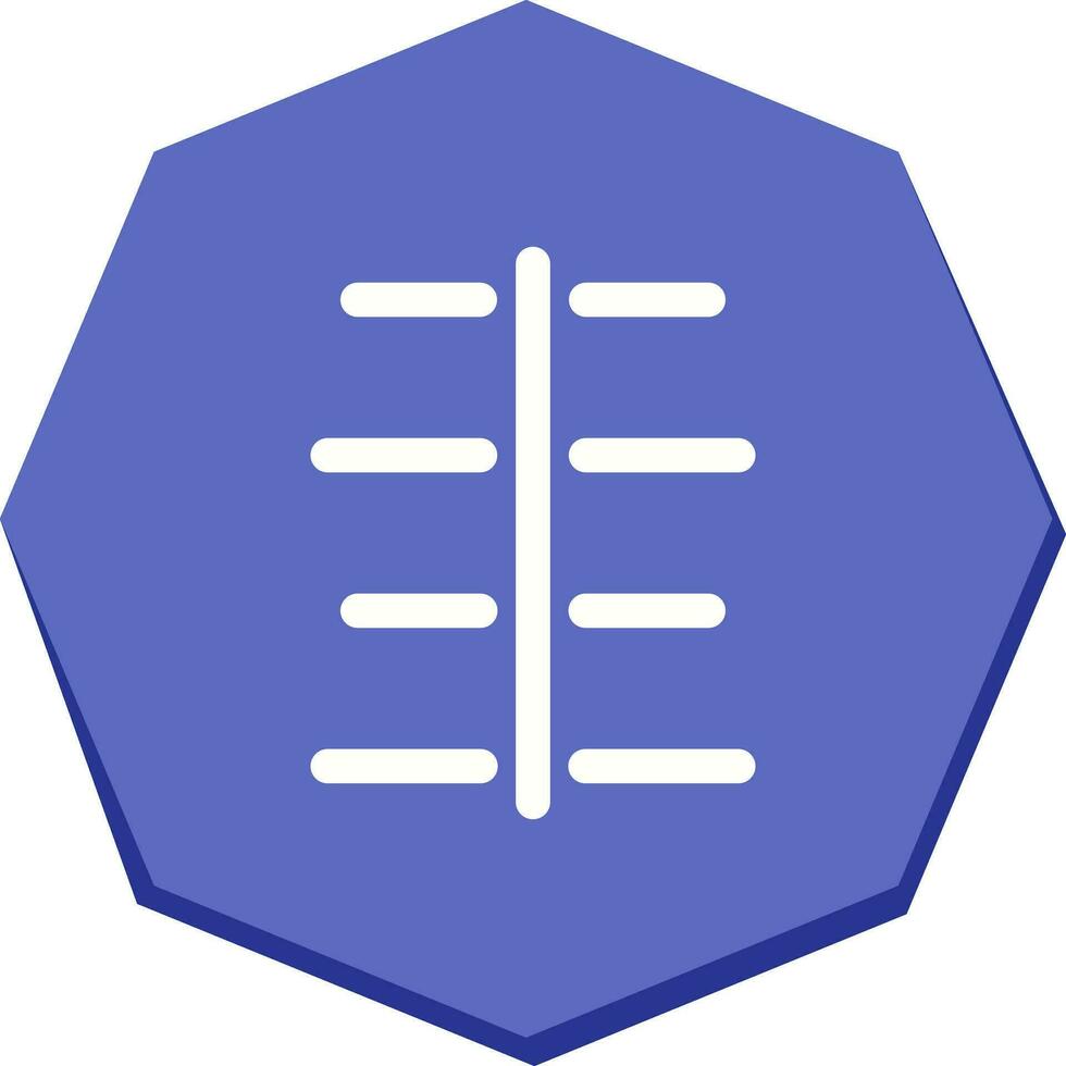 Unique Center Align Vector Icon