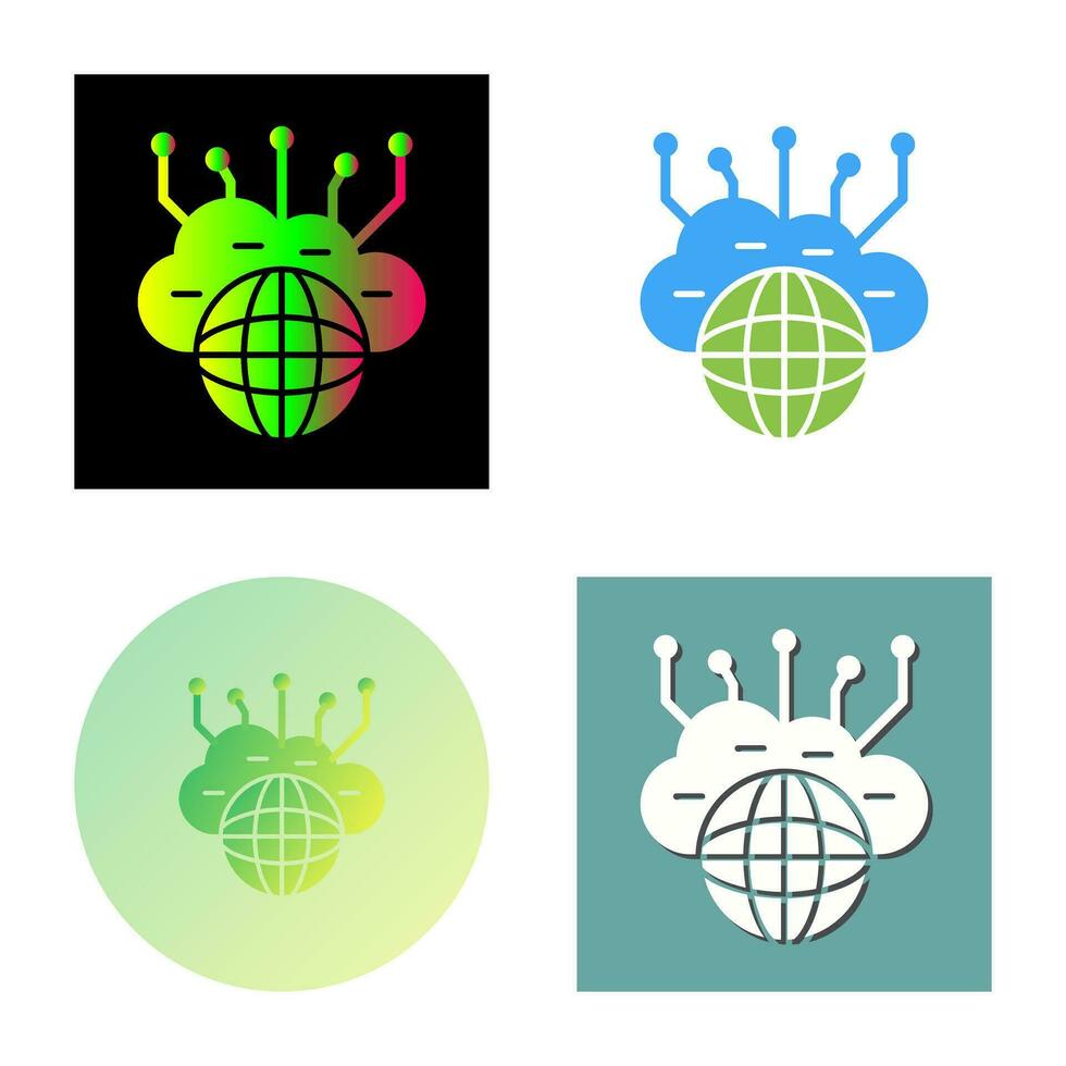 Computing Cloud Vector Icon