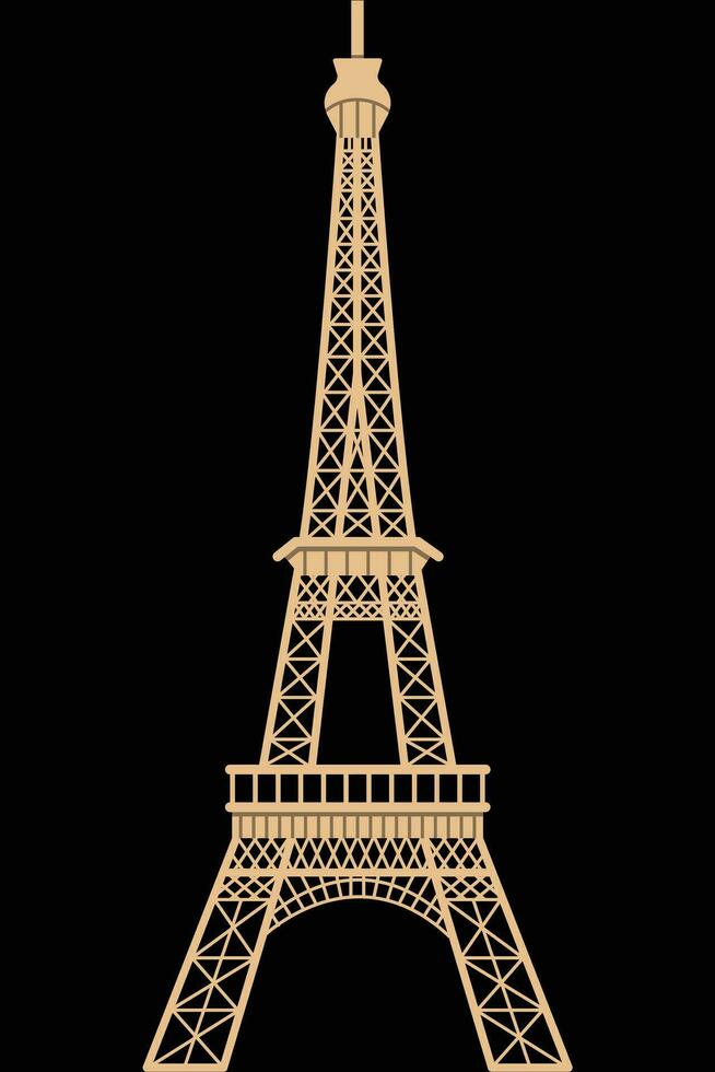 Eiffel Tower illustration vector