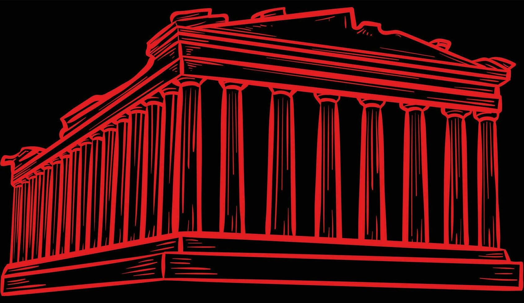 Acropolis of Athens illustration vector