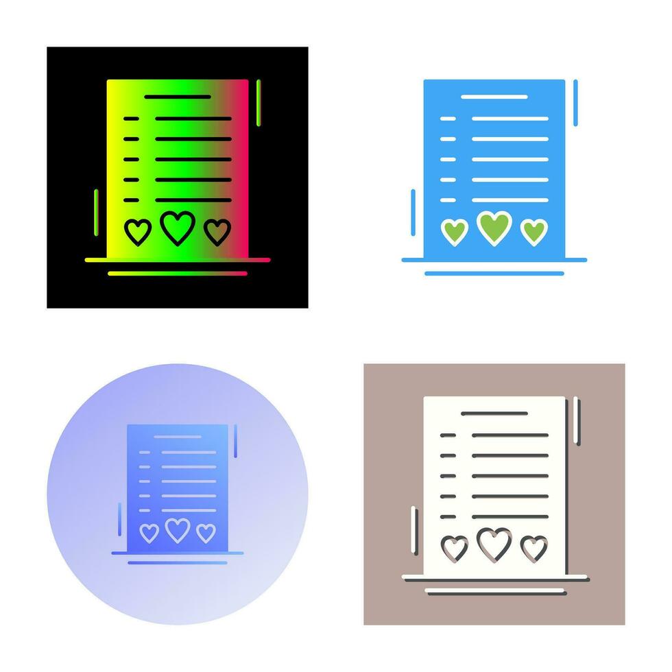Wishlist Vector Icon