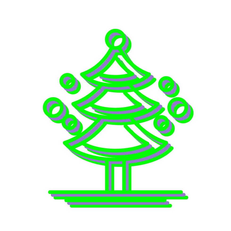 icono de vector de árbol de pino