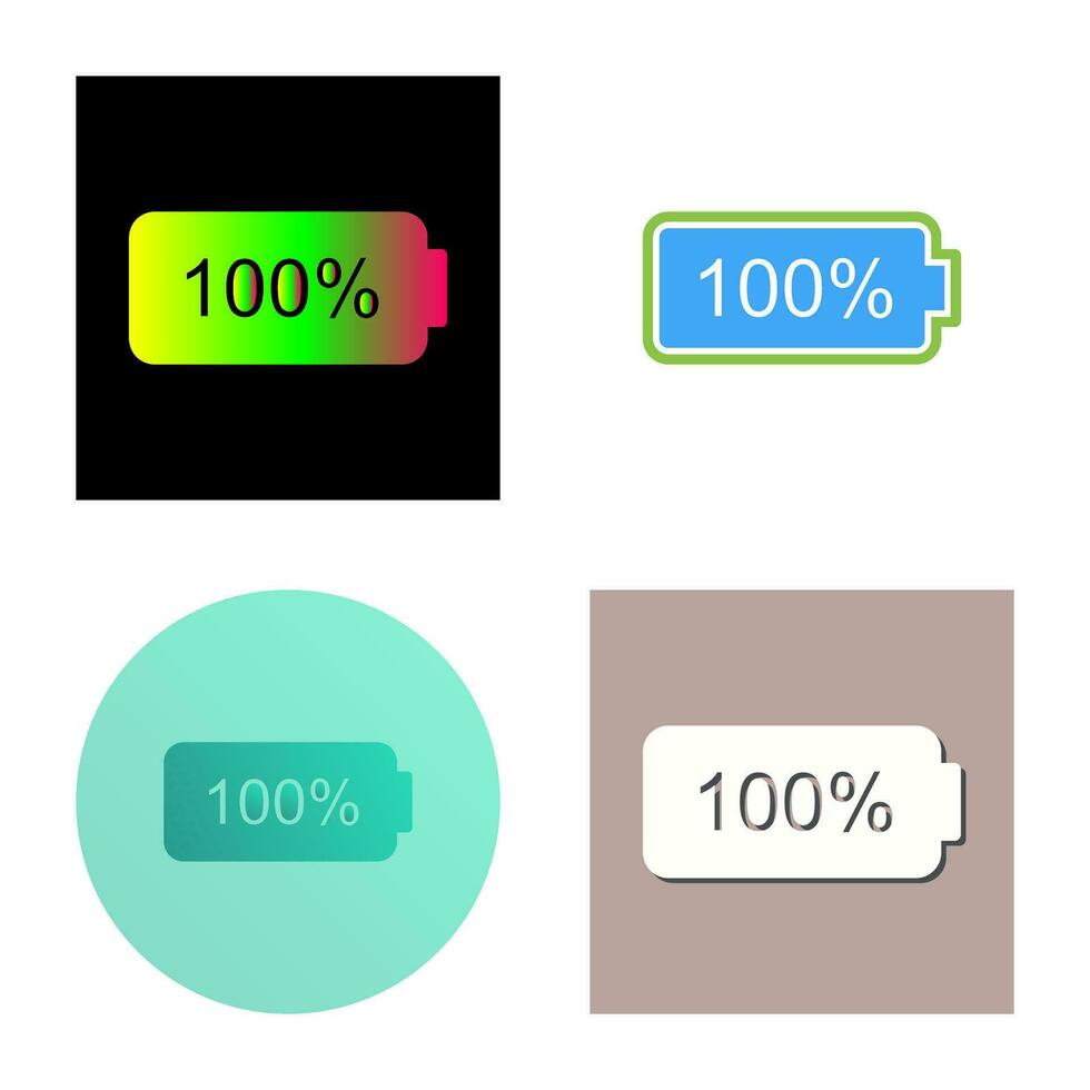 Unique Full Battery Vector Icon