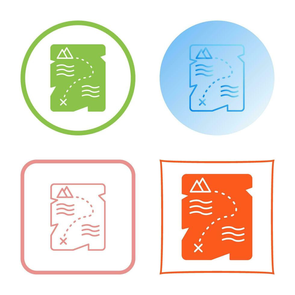 Treasure Map Vector Icon