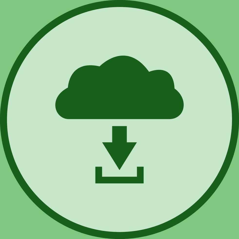 Unique Download from Cloud Vector Icon