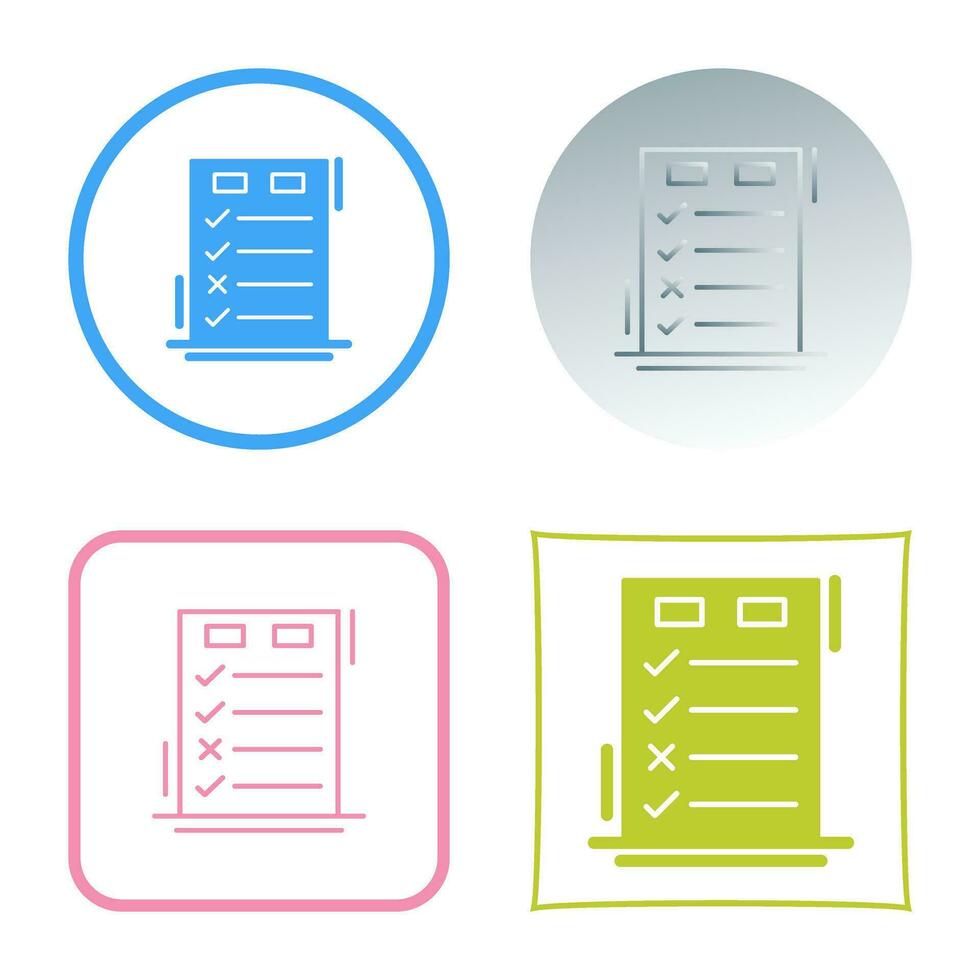 Today to Done CheckList Vector Icon