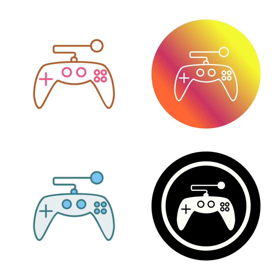 icono de vector de control de juego único